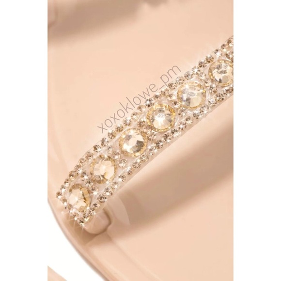 Nude Embellished Jelly Slides - Picture 5 of 14